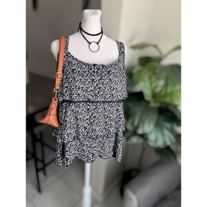 Absolutely Famous Floral Tiered Tank Top Size XL